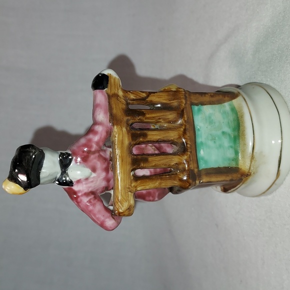 Vintage Made In Occupied Japan  Man French English Man Sitting on Bench - Picture 8 of 8